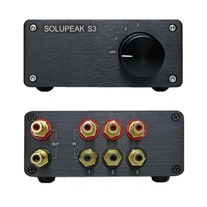 Premium 3 in 1 Out RCA Switch Box, Selettore Sorgente Segnale Stereo Passivo, Aud... - Foto 1 di 6
