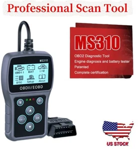 US Car Scanner OBDII MS310 Scanner Car Battery Fault Code Reader Tester Tool - Picture 1 of 21