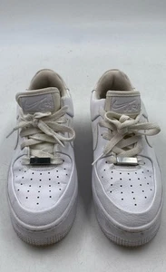 Nike Womens Air Force 1 Sage Low AR5339-100 White Leather Sneaker Shoes Size 7 - Picture 1 of 7