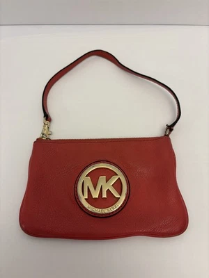 MICHAEL Michael Kors Fulton Mandarin Leather Wristlet *READ - Image 1 of 4