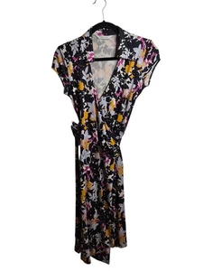 Diane von Furstenberg Umstands Wickelkleid M 100% Seide Julianetta Print Cap Slv - Bild 1 von 5