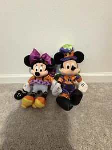 Disney Mickey Minnie Mouse Plush Toy Halloween Holidays Themed - Picture 1 of 2