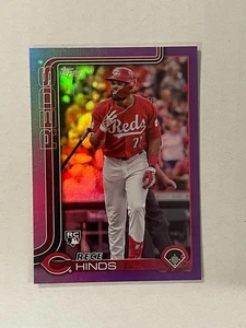 Rece Hinds 2025 Topps RC Purple Parallel /250 #217 Reds - Picture 1 of 2