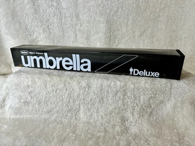 NOS Vintage Totes Man’s Deluxe Umbrella Black w/ Box Crowley’s Dept Store - Image 1 of 4