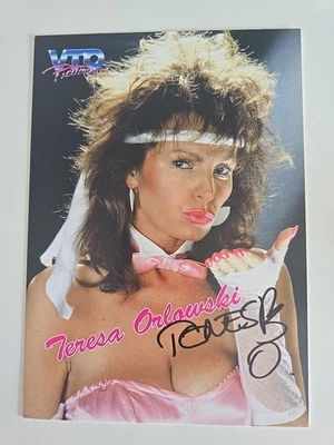 TERESA ORLOWSKI Autogrammkarte Autogramm SIGNIERT XL A5 Format Erotik Autograph  - Bild 1 von 2