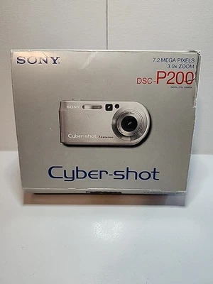 Sony Cyber-Shot DSC-P200 7.2MP 3x Optical Zoom Digital Camera Silver Open Box - Image 1 of 4