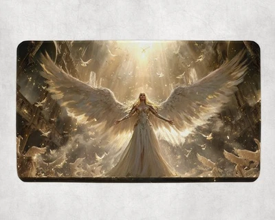 Tribal Angels Themed Playmat – Kawaii Anime Style Gaming Mat for MTG/TCG - Image 1 of 4