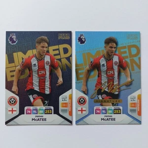 Juego de 2 cartas JAMES McATEE Signature LIMITED Panini Adrenalyn XL Plus 2024 - Imagen 1 de 2