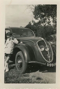 PHOTO ANCIENNE - VINTAGE SNAPSHOT - VOITURE PEUGEOT 202 AUTOMOBILE - OLD CAR - Foto 1 di 1