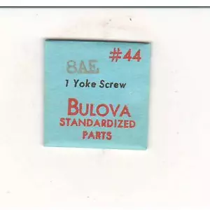 PARTE DE RELOJ BULOVA ORIGINAL NUEVO DE STOCK #44 Tornillo de yugo se adapta al movimiento 8AE - Imagen 1 de 2