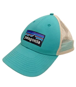 Sombrero Patagonia verde azulado blanco Snapback malla camionero Fitz Roy logotipo de caja 6 paneles clásico - Imagen 1 de 11