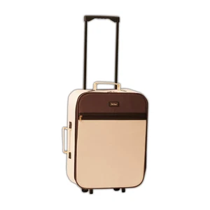 Reisekoffer Trolley inkl. Geldbeutel Reisetasche Stoffkoffer Beige Handgepäck - Bild 1 von 1
