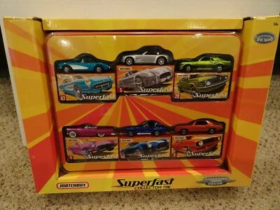 2005 Matchbox Collectors Exclusive Decos Superfast Collector Tin ,New & Package  - Image 1 of 4