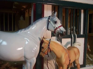 Jaapi PATRIOTIC DK mare & Foal halter set w/leads-fit Breyer traditional models - Picture 1 of 1