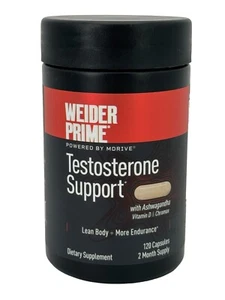 Weider Prime Testosterone Support with Ashwagandha 120 Capsules - Picture 1 of 3