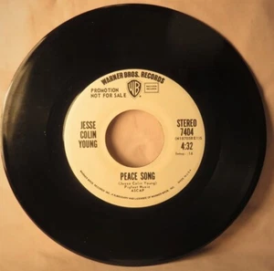 JESSE COLIN YOUNG Peace Song 1970 Mono/Stereo PSYCH FOLK PROMO Company Sleeve - Picture 1 of 3