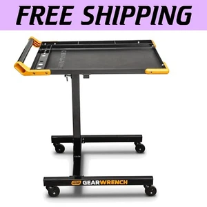 Professional Quality Mobile Work Table - Adjustable Height 35-48" with Storage - Picture 1 of 7