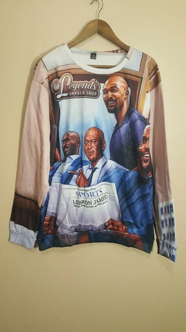 NBA Barbershop Of Legends Sweatshirt Size XXXL Lebron Kobe Jordan Cover