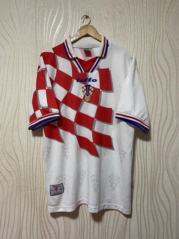 CROATIA 1998 2000 HOME FOOTBALL SHIRT SOCCER JERSEY LOTTO sz XL MEN VINTAGE Cover