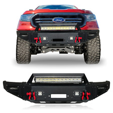 Vijay For 2019-2023 Ford Ranger Steel Front Bumper W/Winch Plate & LED Lights