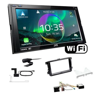 JVC Autoradio WiFi Apple CarPlay Android für Volkswagen VW Passat piano Canbus - Bild 1 von 4