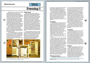 Freezing I - Know-How - Working Woman's 1980s Recipe Card - Picture 1 of 1
