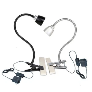 Flexible Pipe 3W LED Reading Light Desk Picture Lamp Clamp On/Off Button Plug-in - Picture 1 of 14