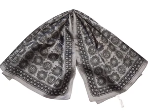 Acetate Italy Paisley Gray Square Scarf 26.5 x 26.5 - Picture 1 of 5