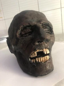 TESTA MUMMIFICATA EGIZIA '' PRINCIPE PENTAUR '' CRANIO TASSIDERMIA SCALA 1/1 - Foto 1 di 7
