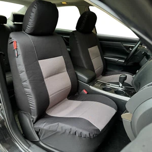For Subaru Forester Front Car Seat Covers Waterproof Canvas Black & Gray - Picture 1 of 6