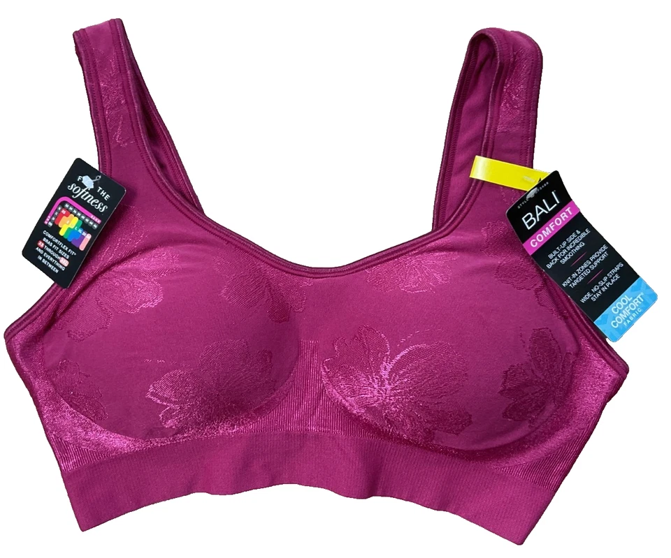 Sutiã Bali Comfort Revolution modelador sem fio, estampa Berry Tropic, médio - Imagem 1 de 1