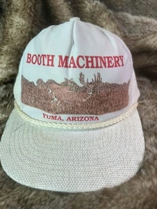 Booth Machinery,Yuma, Arizona Snapback Hat Full Color Vintage Deer Print RARE - Picture 1 of 10