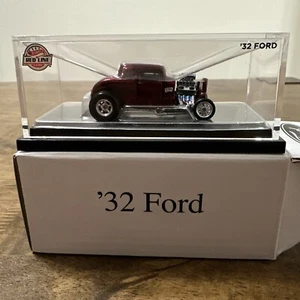 1/64 HOT WHEELS ""RLC"" 32 FORD 5 WINDOW COUPE HI-BOY/CHOPPED/SPECTRAFLAME RED - Picture 1 of 4
