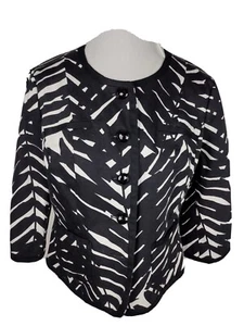east 5th New Woman's Sz L Black & White Cotton Blend Suit Seperate Jacket S81 - Picture 1 of 12