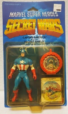Figura de acción Marvel Super Heroes Secret Wars Capitán América Mattel 1984 nueva en caja Foto 1 de 4