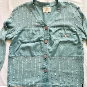 MZM Sport Top PM türkis Leinen und Feinstrick Button Down lesen - Bild 1 von 11