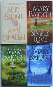 4 PBs MARY BALOGH Complete Series "SIMPLY"/MISS MARTIN'S SCHOOL FOR GIRLS G/VG - Picture 1 of 1
