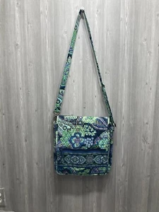 Vera Bradley Geldbörse blau Rhapsodie Hipster Umhängetasche Kurier Paisley Blumenmuster blau - Bild 1 von 10