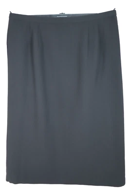 Falda lápiz larga forrada negra lisa talla 18W MAGGIE BARNES de poliéster para mujer Foto 1 de 4