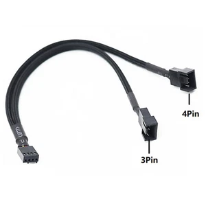 4 Pin PWM Fan Splitter 1 to 2 Way Adapter Extension Cable Cord PC 27cm - Photo 1/10