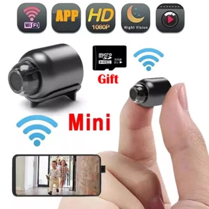 1080P Mini Camera WiFi HD IP Night Vision Security Cam For Home + 32GB SD Card - Picture 1 of 18