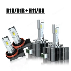 For 2007-2009 Mercedes Benz W221 S550 S-Class Xenon White LED Headlights D1S+H11 - Picture 1 of 21