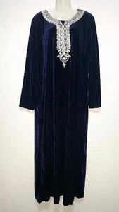 Abaya arabisches muslimisches Maxikleid Jellabiya Jellaba  Samtkleid Winterkleid - Bild 1 von 3