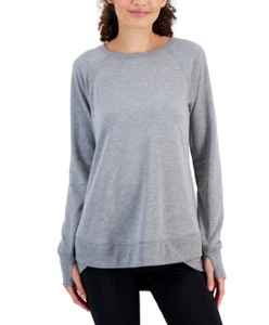 ID Ideology Damen French-Terry Daumenloch Tunika Top Stormy Heather Gr. S - Bild 1 von 2