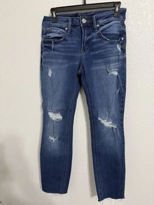 Silver Jeans Co. Damen Gr. W26/L29 Distressed Straight Stretch Dark Wash - Bild 1 von 5