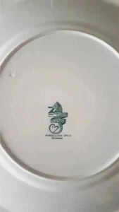 PIATTO di CERAMICA FLORIO PALERMO IPPOCAMPO LIBERTY vintage timbro a secco 900 - Foto 1 di 14