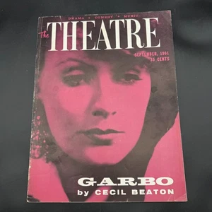 Vintage The Theatre Magazine Sep 1961 Greta Garbo Cecil Beaton Broadway Tennesse - Picture 1 of 7