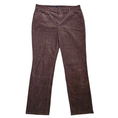 Talbots Heritage Pants Women’s 18 Straight Leg Corduroy Brown Fall Staple Career - Image 1 of 4
