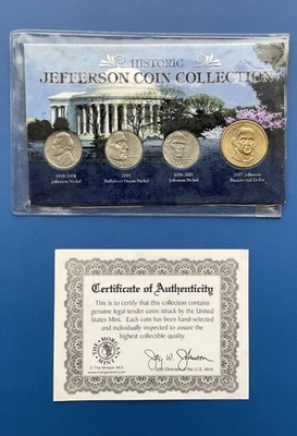 Historic Jefferson Coin Collection W/ COA - Image 1 of 2