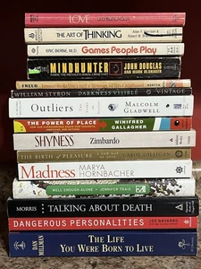 15 Book Lot Psychology Nonfiction Freud Zimbardo Berne Douglas  Gallagher - Foto 1 di 6
